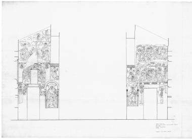 Ναός Πρωτάτου. Κατά πλάτος τομή Α2-Α2 στους χόρους