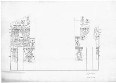 Ναός Πρωτάτου. Κατά πλάτος τομή Δ2-Δ2 στους χόρους