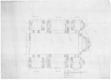 Ναός Πρωτάτου. Κάτοψη με επισήμανση εικονογραφικών θεμάτων ανατολικών και δυτικών τοίχων