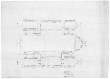 Ναός Πρωτάτου. Κάτοψη με επισήμανση εικονογραφικών θεμάτων βόρειων και νότιων τοίχων