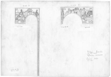 Μονή Διονυσίου, Καθολικό. Τομή Α3-Α3 (νότιο τόξο) και τομή Β1-Β1