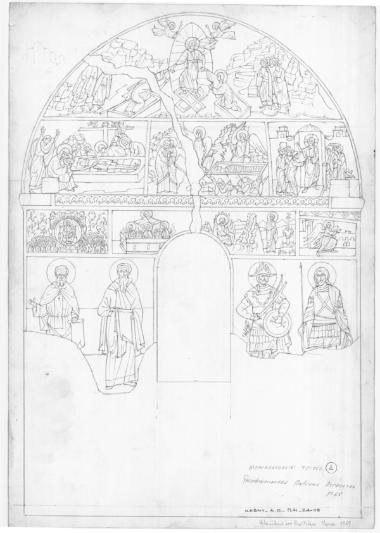 Καρυές, Χελανδαρινός ναός Μολυβοκκλησιάς. Βόρειος χώρος Δ