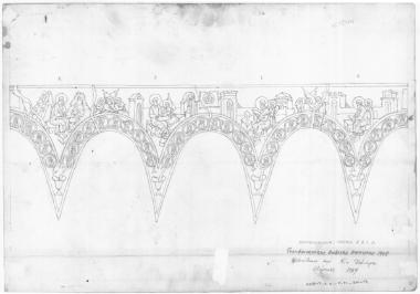 Καρυές, Χελανδαρινός ναός Μολυβοκκλησιάς. Σφαιρικά τρίγωνα τρούλου
