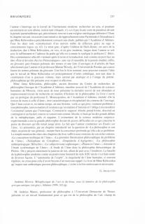 Andréas Manos, Métaphysique de l' art et du beau, sous la lumière de la philosophie grecque antique, (en grec), Athènes 1999, 163 pp.