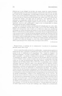 Herman Parret, L' esthétique de la communication. L' au-delà de la pragmatique, Bruxelles, Ousia, 1999, 231pp.