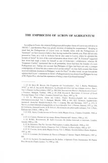 The Empiricism of Acron of Argimentum