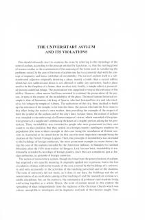 The University Asylum and its Vilations