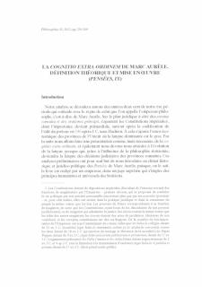 La cognitio extra ordinem de Marc Aurèle. Définition théorique et mise en œuvre (Pensées, IX)