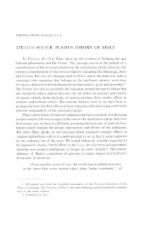 Timaeus 48e-51 b: Plato s Theory of Space