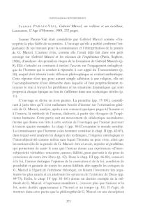 Jeanne Parain - Vial, Gabriel Marcel, un veilleur et un éveilleur, LAussanne, L' Age d' Homme, 1989, 232 pages