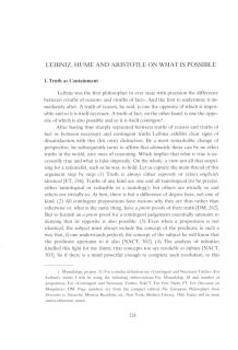 Leibniz, Hume, Aristotle on what is possible