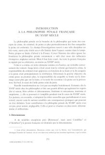 Introduction à la philosophie pénale française du XVIIIe siècle