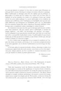 M. Bernal, Black Athena, vol. I: The Fabrication of ancient Greece 1785-1895, London, Free Association Books, 1987, 575 pp.