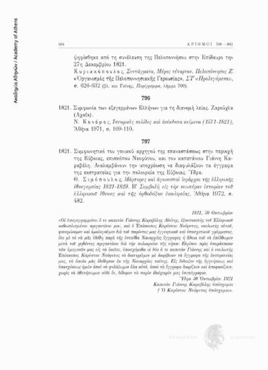 Συμφωνία των εξεγερμένων Ελλήνων για τη διανομή λείας