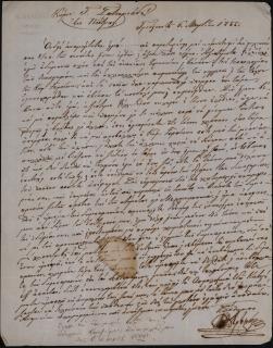 Επιστολή του Κωνσταντίνου Βερτούμη προς τον Γεώργιο Σωτηριάδη, που αφορά σε οικονομικές και δικαστικές του υποθέσεις με τον Σωτήριο Βερτούμη, καθώς και στη δημοπράτηση κτημάτων του Σ. Γερούση.