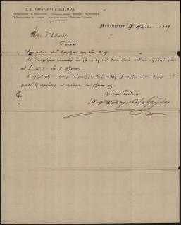 Επιστολή του Κ.Γ. Παπαγιάννη & Ιερεμία προς τον Γεώργιο Σωτηριάδη σχετικά και με την αγορά και τις τιμές της σταφίδας και τις μεταξύ τους εμπορικές συναλλαγές.