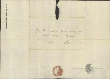 Αθανάσιος Λιδωρίκης προς Ιωάννη Κωλέττη (Μέλος Πανελληνίου)