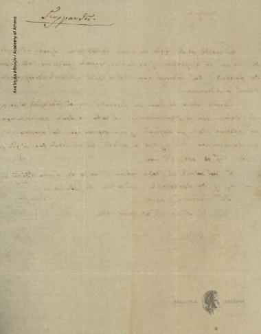 Ant. Georgantas to [Ioannis Kolettis]