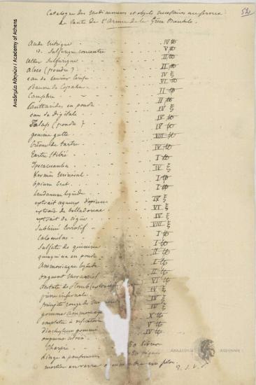 F. Blondeau to [Ioannis Kolettis]