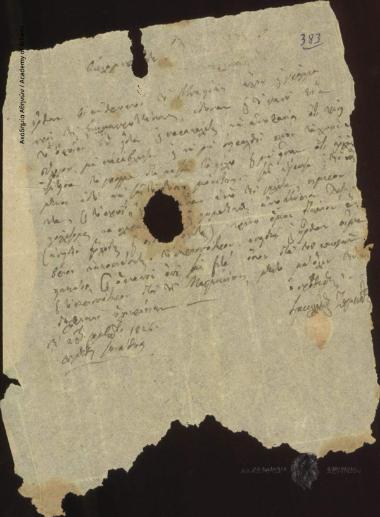 Σακελλάριος Ζαγορίτης προς Ιωάννη Κωλέττη