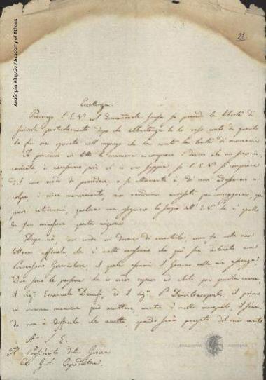 Konstantinos Metaxas to Ioannis Kapodistrias