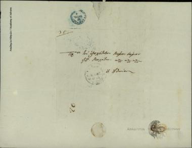 Α. Μ. Βελίδης προς Ιωάννη Κωλέττη