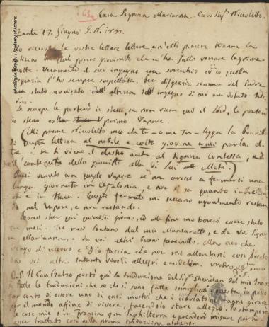 Letter to Nikolaos Mantzaros