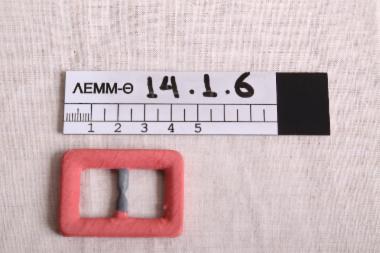 Αγκράφα ζώνης - αγκράφα ζώνης μεταλλική με υφασμάτινη επένδυση σομόν