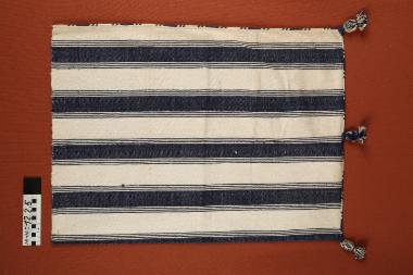 Σάκος - υφαντός τορβάς από βαμβακερό δίμητο σε ριγέ λευκό-μπλε