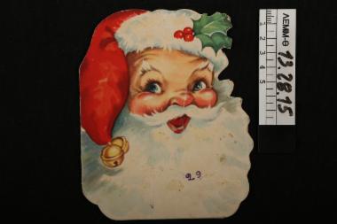 Ευχητήρια κάρτα - χριστουγεννιάτικη κάρτα, όπου απεικονίζεται το κεφάλι του Άγιου Βασίλη