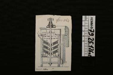 Σχέδια μηχανήματος - ασπρόμαυρα τυπωμένα σχέδια αναρροφητήρα δημητριακών