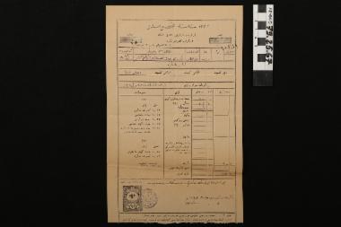 Οθωμανικό έγγραφο - επίμηκες έγγραφο με συμπληρωμένα πεδία