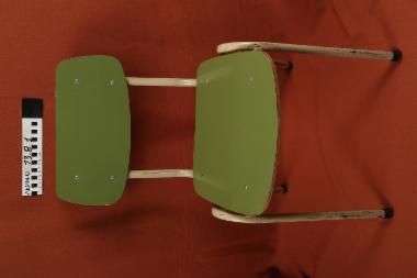 Καρέκλα - μεταλλική καρέκλα με πράσινη φορμάϊκα στο κάθισμα και την πλάτη