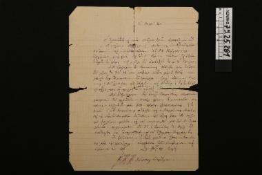 Επιστολή - μονόφυλλο γράμμα από τον Κ. Κ. προς τον Νικολάκη Δεληγιάννη