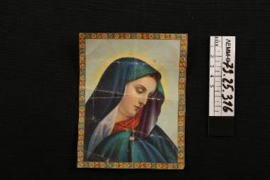 Χάρτινη εικόνα - μικρή χάρτινη εικόνα της Παναγίας, από το εκκλησιαστικό βιβλιοπωλείο 