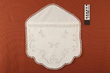 Νυχτικοθήκη - βαμβακερή, λευκή νυχτικοθήκη με ασπροκέντημα (πεταλούδες) και αζούρ