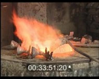 Making of copper alloy artefacts in traditional foundries.