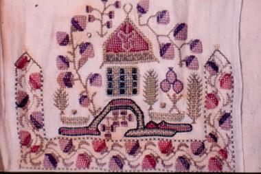 Part of tsevres-style embroidery