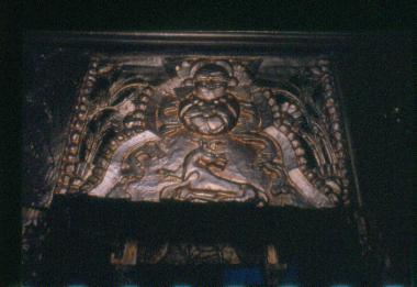 Wooden shrine in the temple