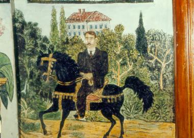 Painting of the Greek folk painter Theophilos Hatzimichail