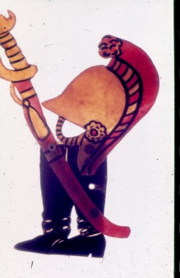 Φιγούρα αντικειμένου για το Θέατρο Σκιών (Καραγκιόζη) από τη συλλογή του ΛΕΜΜ-Θ.