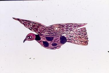 Φιγούρα πτηνού για το Θεάτρο Σκιών (Καραγκιόζη) από τη συλλογή του ΛΕΜΜ-Θ.