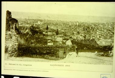 Θεσσαλονίκη 1916, άποψη από τα Κάστρα