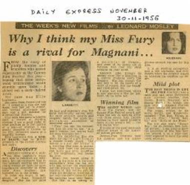 Why I Think my Miss Fury is a rival for Magnani…