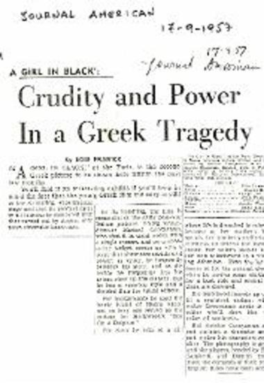 Crudity and Power in a Greek Tragedy