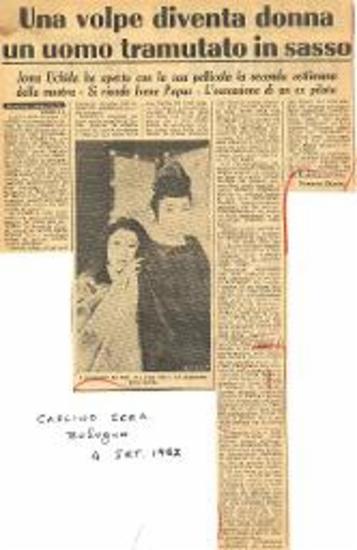 Una volpe diventa donna un uomo tramutato in sasso