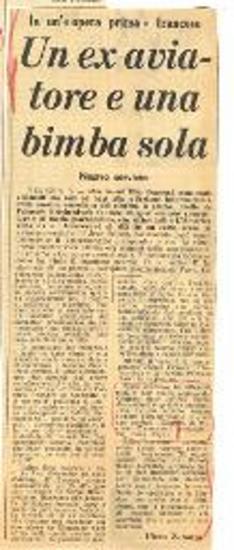 Un ex aviatore e una bimba sola