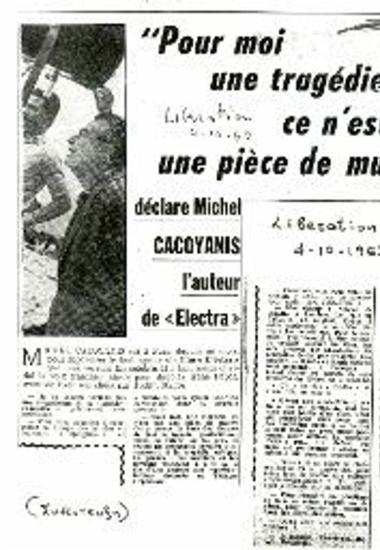 Pour moi tragédie ce n'est pas une pièce de musée