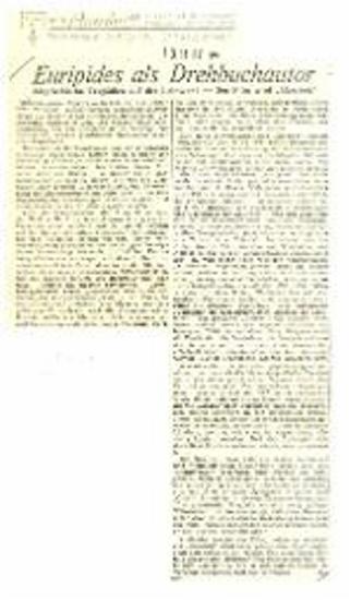 Euripides als Drehbuchautor