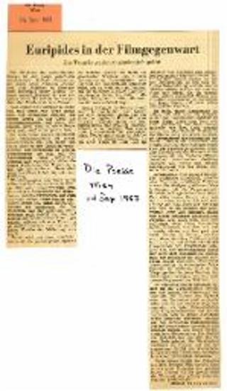 Euripides in der Filmgegenwart